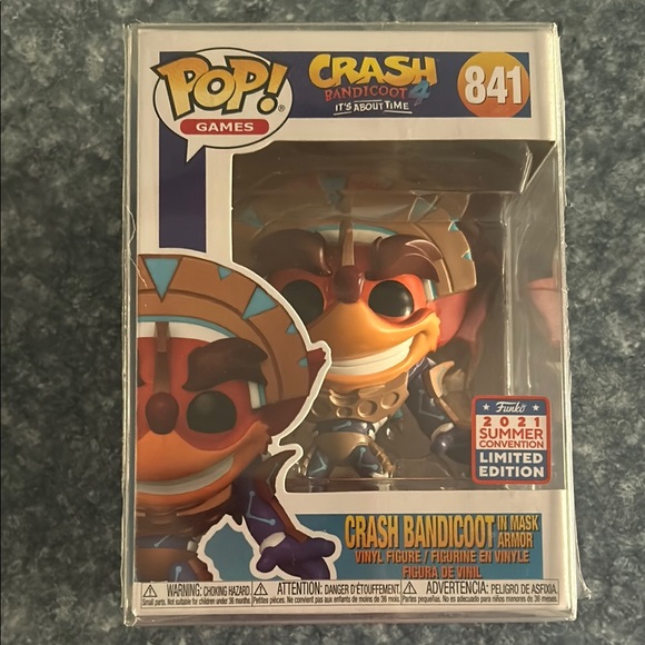 Pop! Games Crash Bandicoot In Mask Armor 841 - Picture 1 of 4